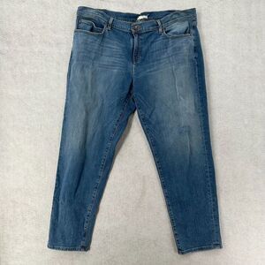 Eileen‎ Fisher Jeans Womens 16 Organic Cotton Tapered Leg Blue Mid Rise